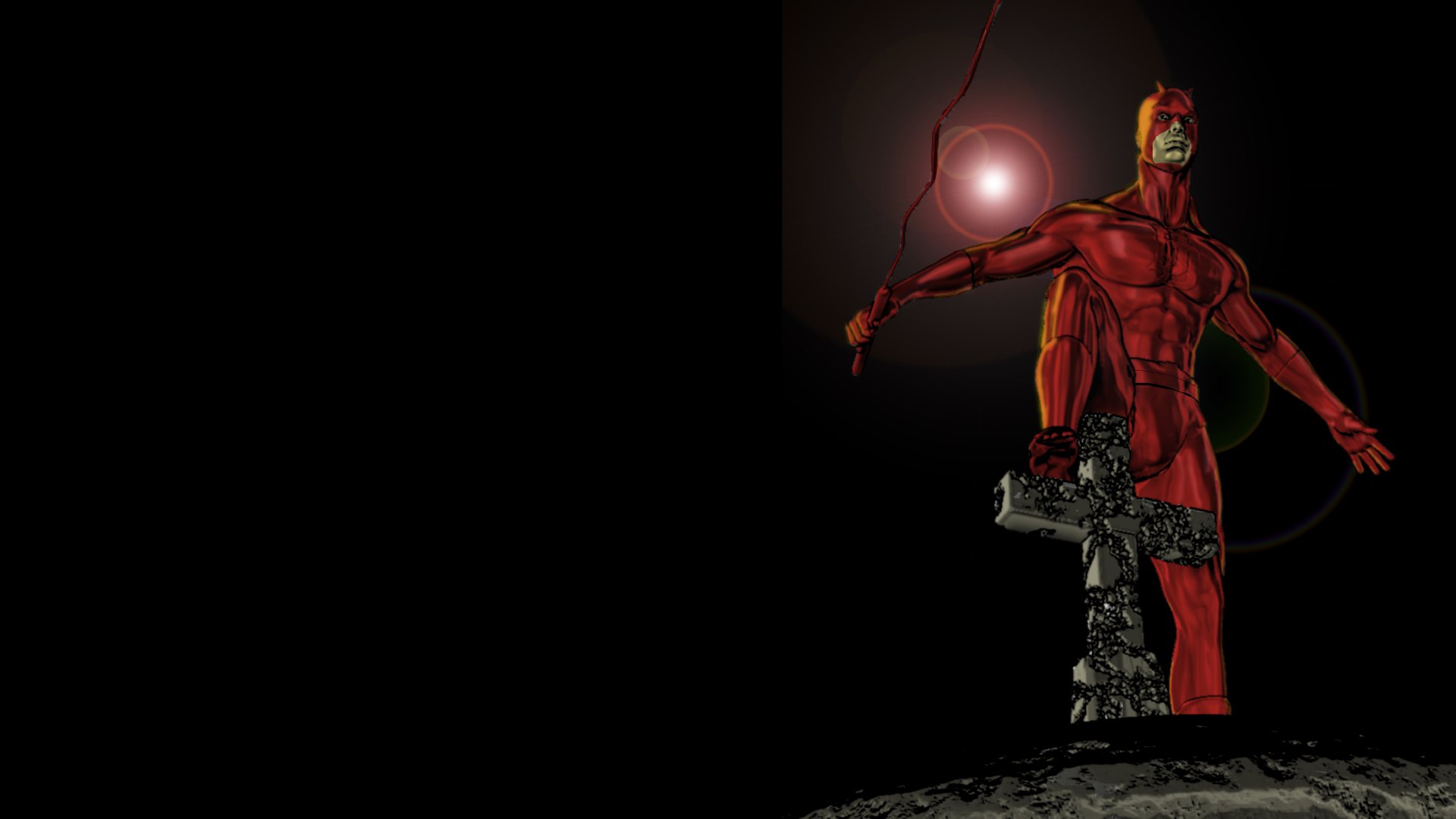 daredevil wallpaper,fictional character,darkness,cg artwork,superhero,3d modeling