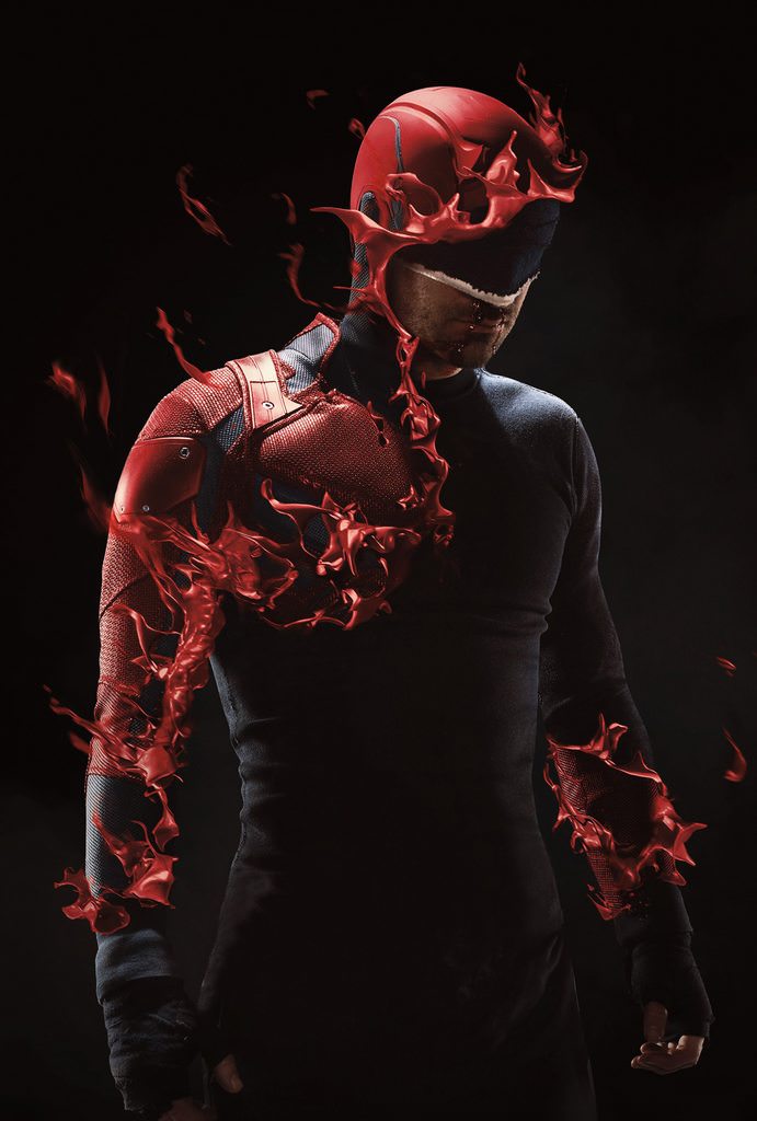daredevil wallpaper,red,flesh,human,fictional character,human body