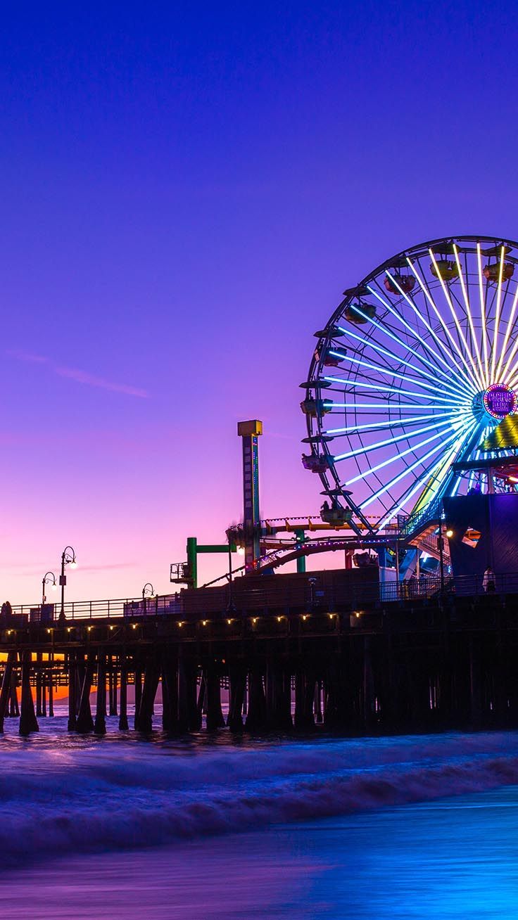 los angeles iphone wallpaper,riesenrad,touristenattraktion,vergnügungspark,himmel,vergnügungsfahrt