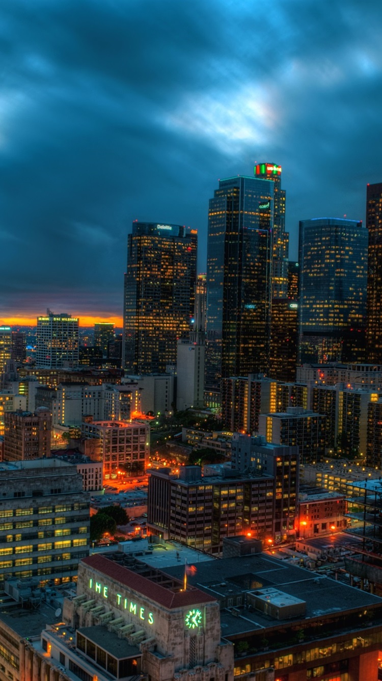 Los Angeles California De Noche- WallpaperUse