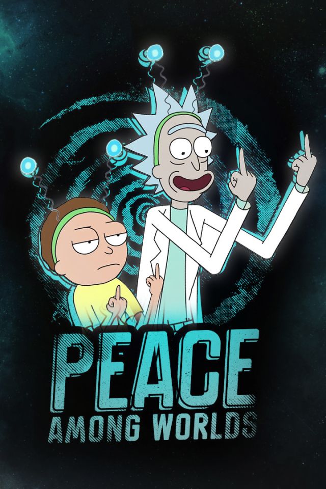 rick and morty wallpaper android,cartoon,text,font,illustration,fictional character