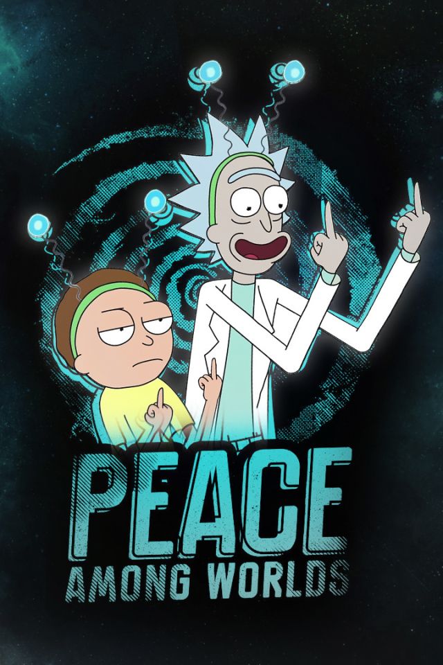 rick and morty wallpaper android,karikatur,text,schriftart,illustration,erfundener charakter