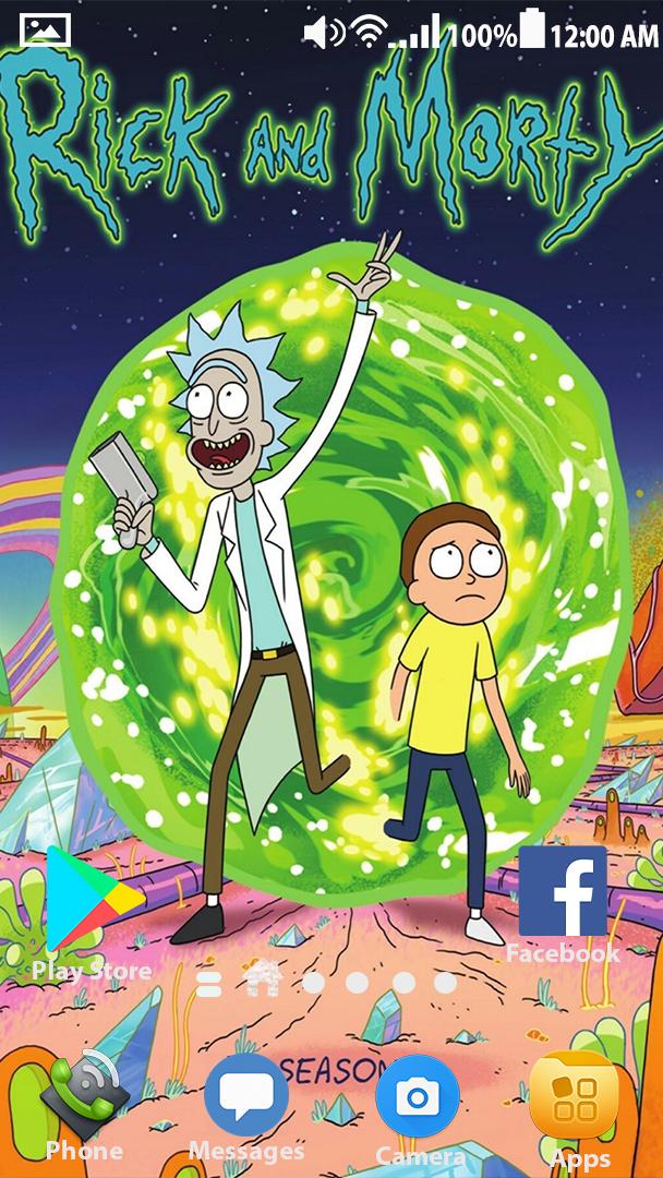 carta da parati rick and morty android,cartone animato,cartone animato,illustrazione,animazione,albero