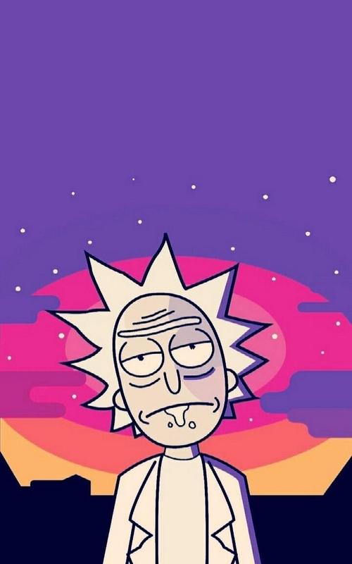 carta da parati rick and morty android,cartone animato,illustrazione,rosa,animazione,cartone animato