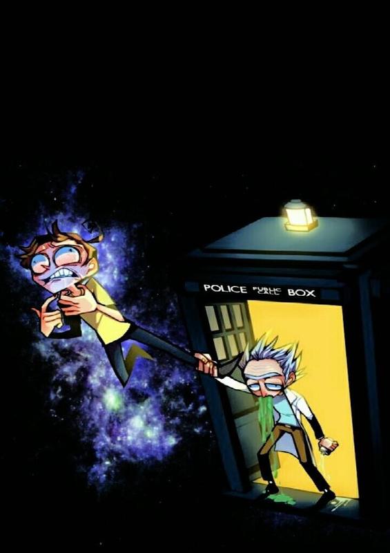 rick and morty wallpaper android,karikatur,animierter cartoon,animation,anime,fiktion