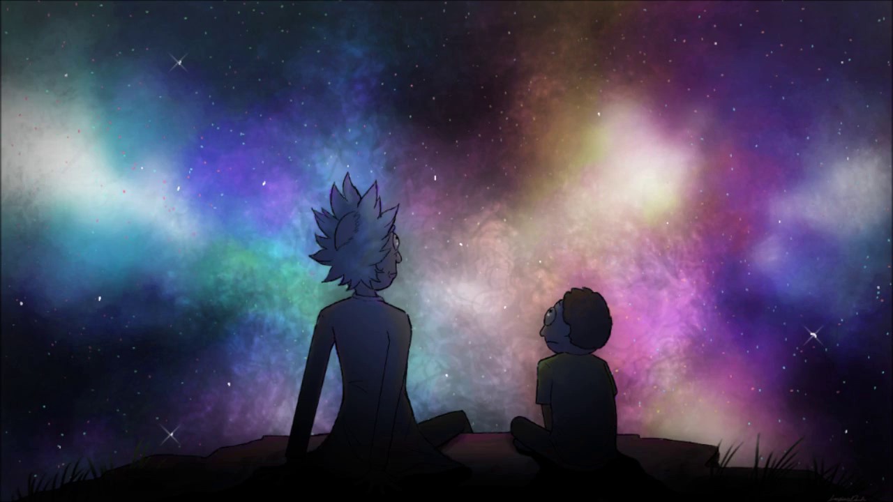 fondo de pantalla de rick,cielo,aurora,violeta,espacio,oscuridad