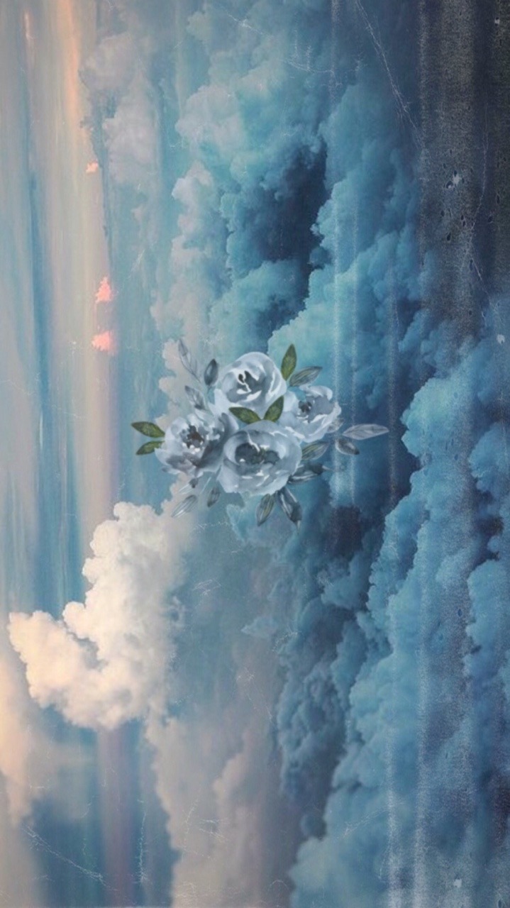 carta da parati estetica tumblr,blu,cielo,arte,nube,spazio