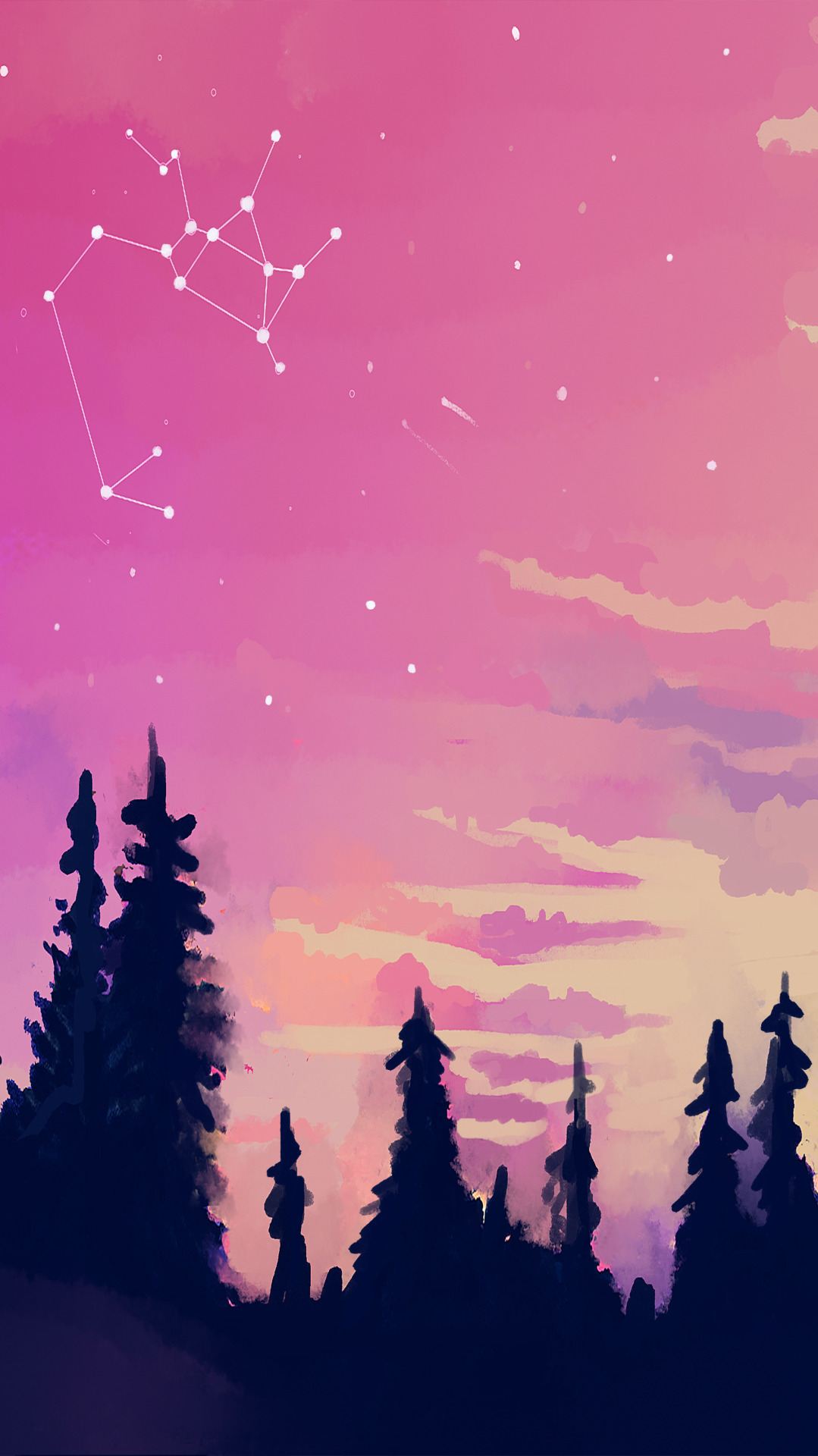 fondos de pantalla estéticos tumblr,cielo,rosado,árbol,paisaje natural,púrpura