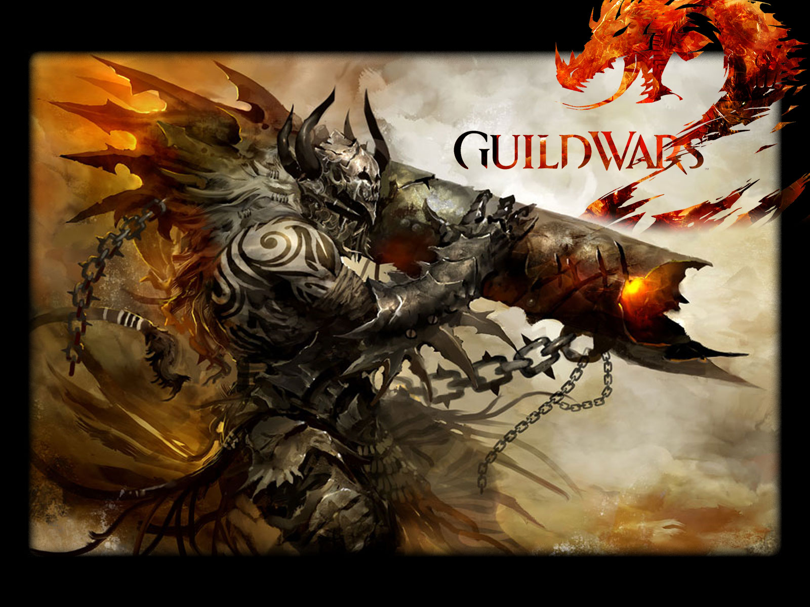 guild guars 2 wallpaper,cg artwork,personaggio fittizio,demone,illustrazione,drago