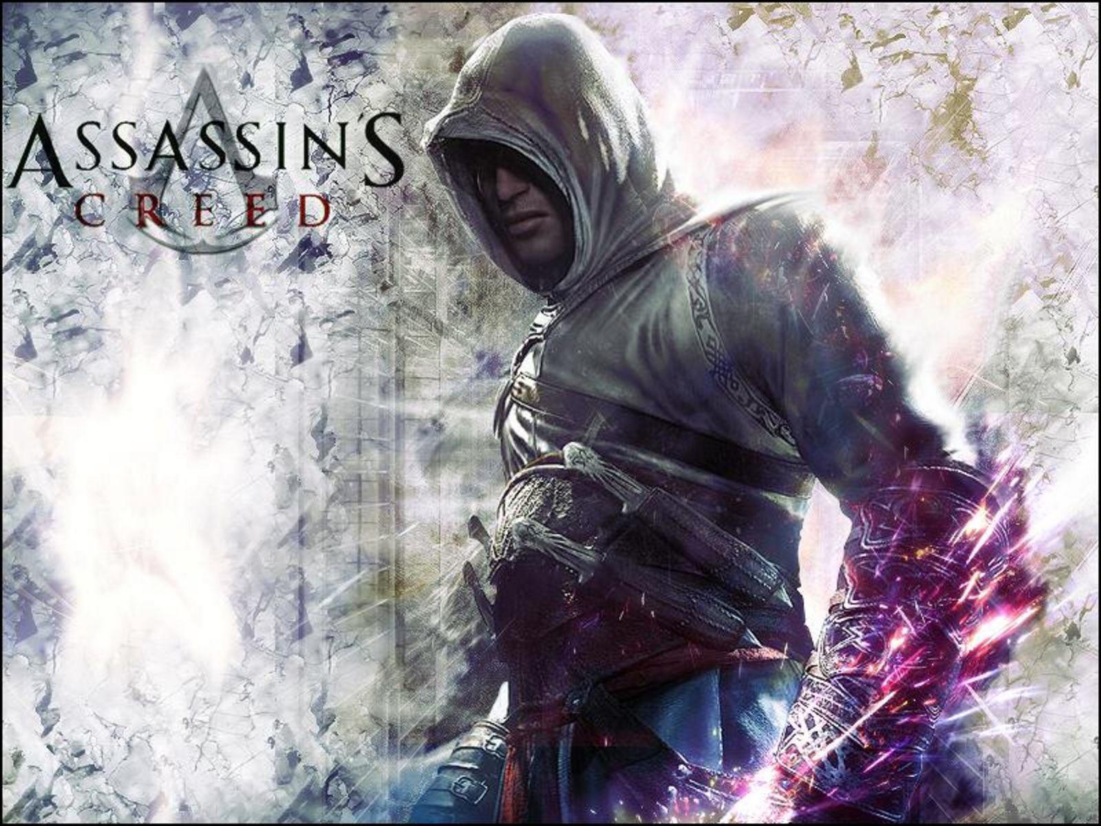 fond d'écran assassins creed,conception graphique,oeuvre de cg,police de caractère,personnage fictif,illustration