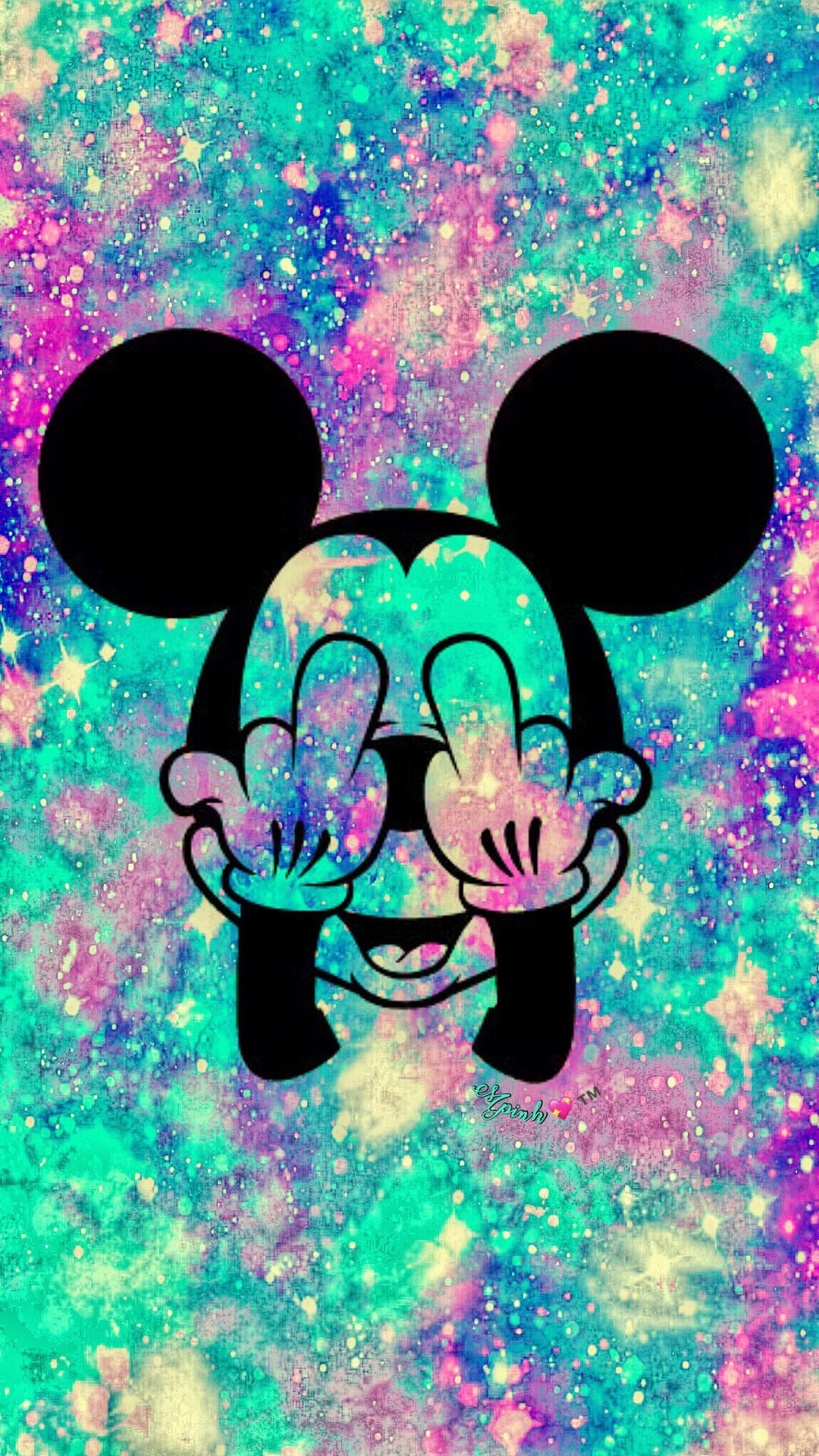 süße disney wallpaper,illustration,psychedelische kunst,grafikdesign,lila,türkis