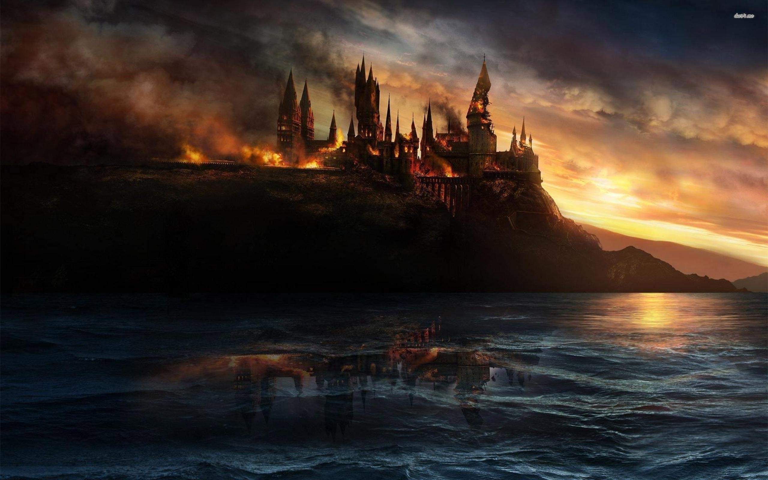 harry potter desktop wallpaper,sky,nature,sea,cg artwork,world