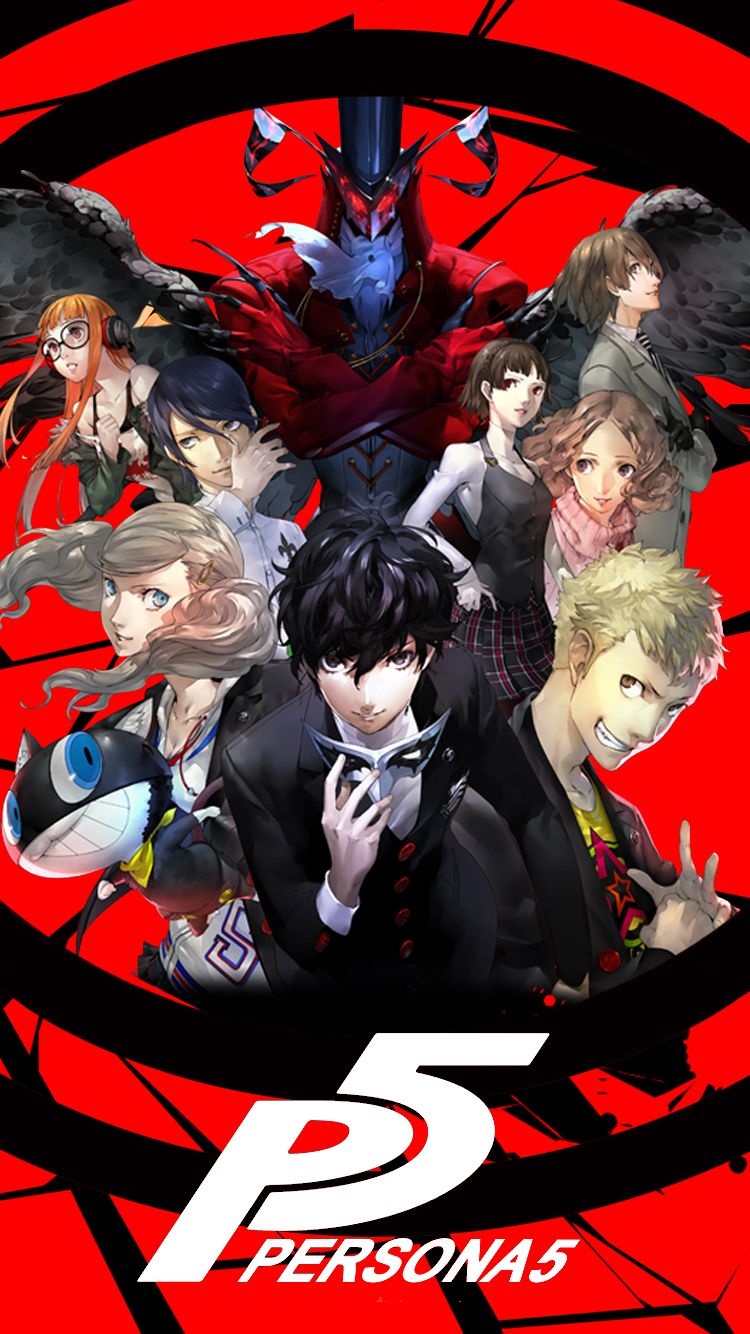 persona 5 iphone wallpaper,anime,fictional character,cartoon,animation,poster