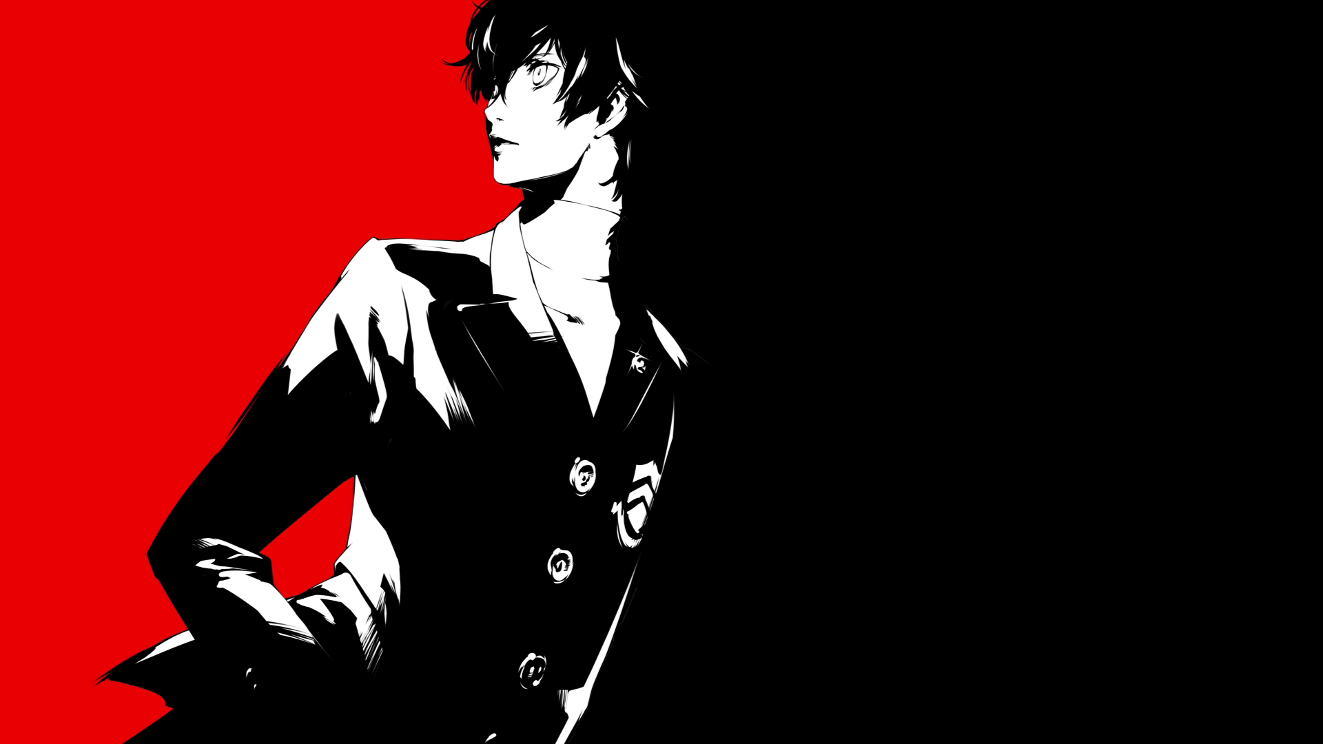 persona 5 iphone wallpaper,cartoon,black hair,illustration,anime,fictional character