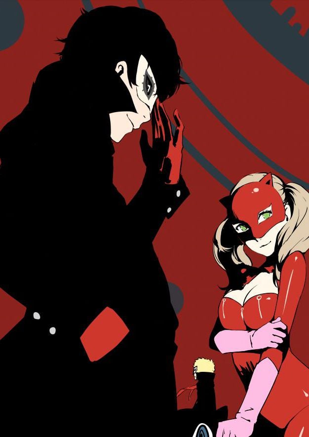 persona 5 iphone wallpaper,karikatur,animierter cartoon,illustration,erfundener charakter,anime