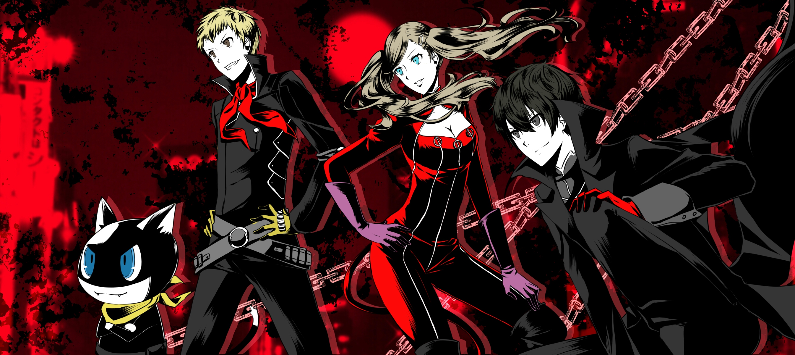 persona wallpaper,red,cartoon,anime,fictional character,cg artwork