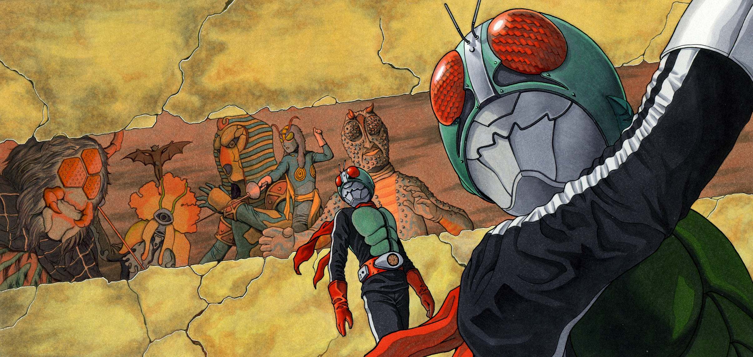 kamen rider wallpaper,hombre araña,personaje de ficción,dibujos animados,superhéroe,ficción