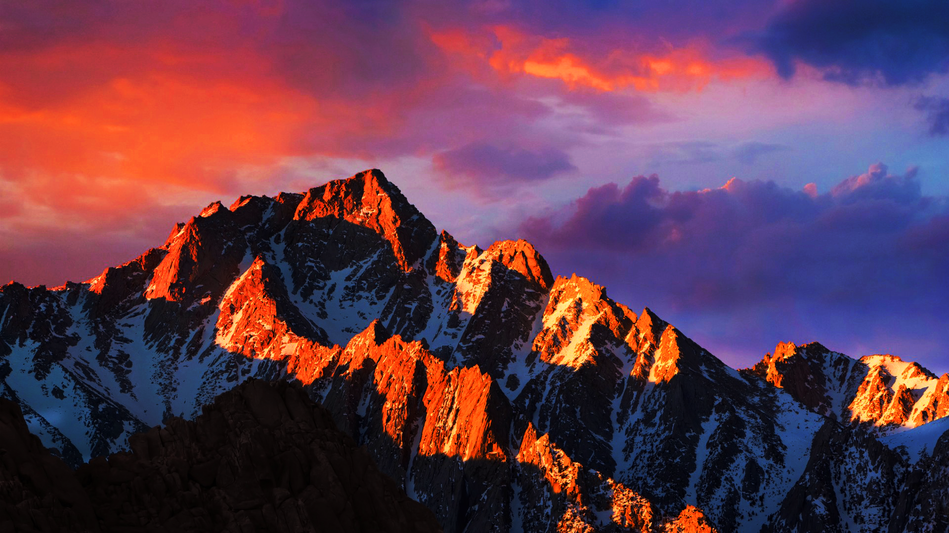 맥 os 배경 화면 4k,산,하늘,산맥,자연,산등성이