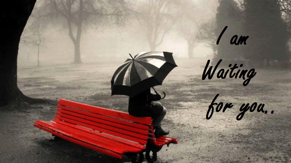 waiting wallpaper,pianist,font,umbrella,photography,rain