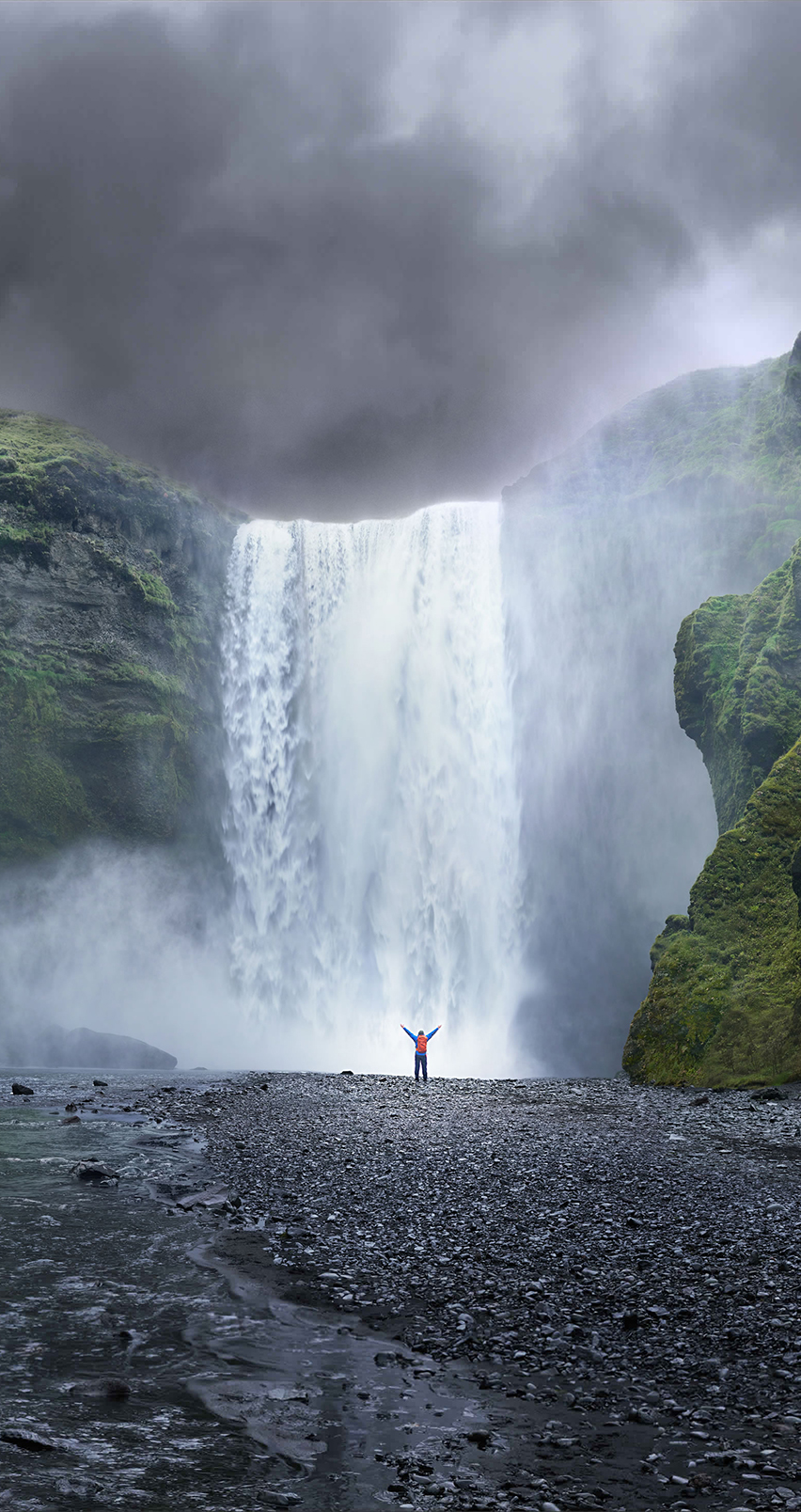 imac 5k wallpaper,body of water,water resources,waterfall,nature,water