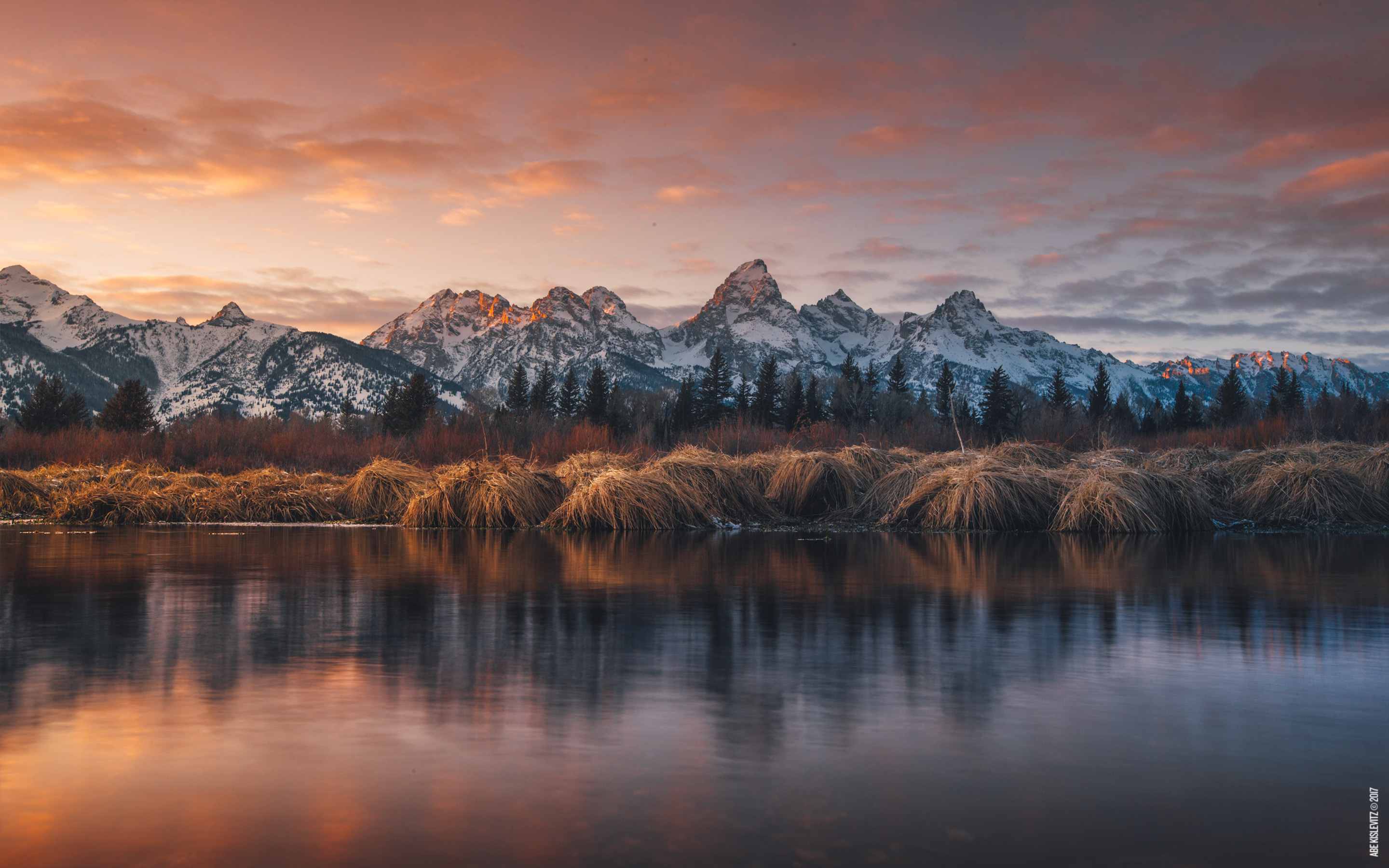 imac 5k wallpaper,sky,natural landscape,nature,reflection,mountain