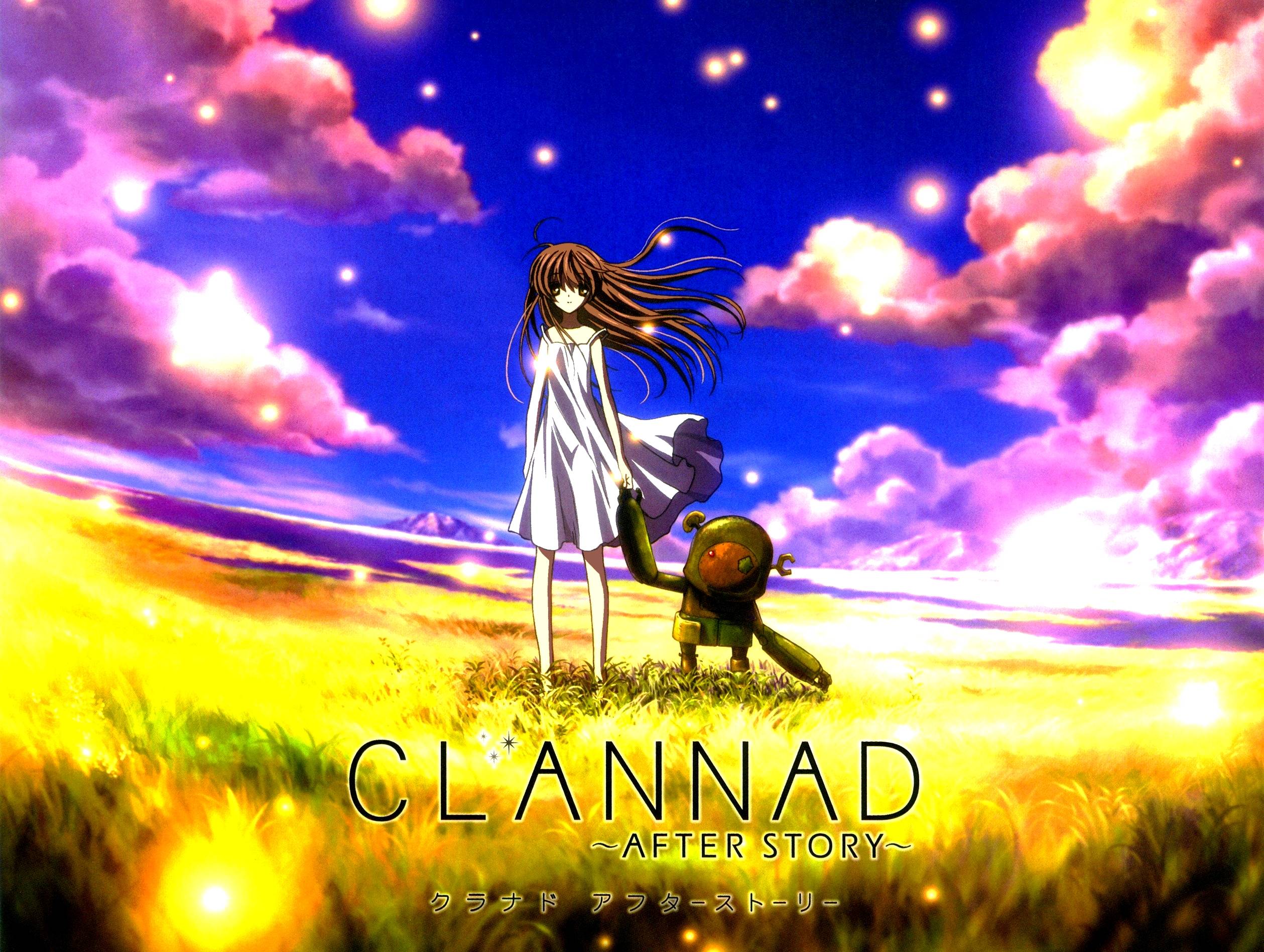 clannad wallpaper,sky,fictional character,cg artwork,angel,anime