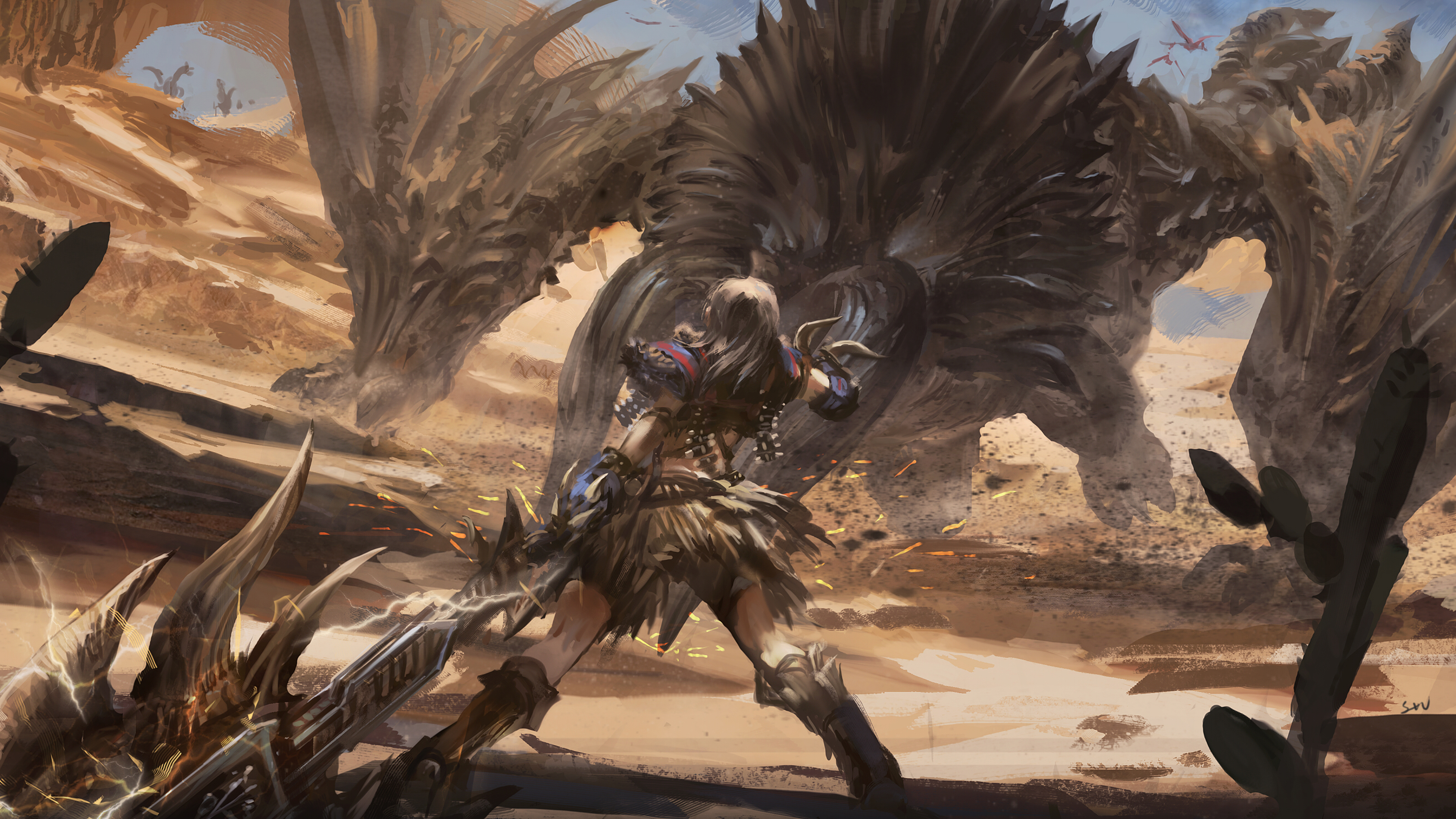 monster hunter wallpaper,action adventure game,cg artwork,dragon,demon,pc game