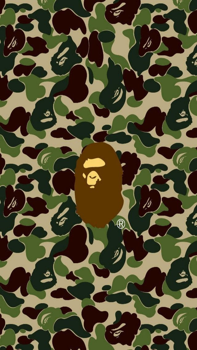 목욕 원숭이 벽지,군사 위장,위장,무늬,초록,갈색