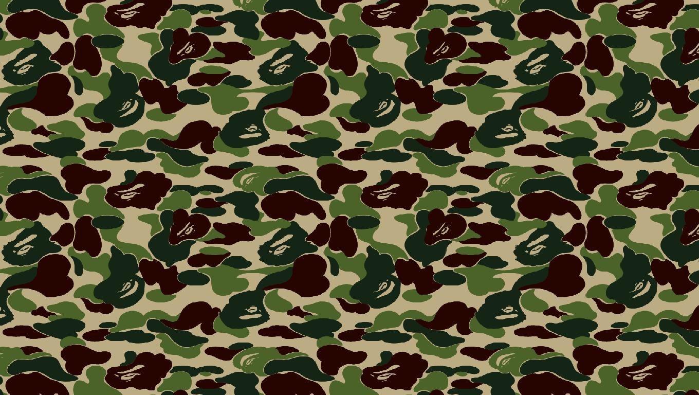 bathing ape wallpaper,military camouflage,pattern,camouflage,green,brown