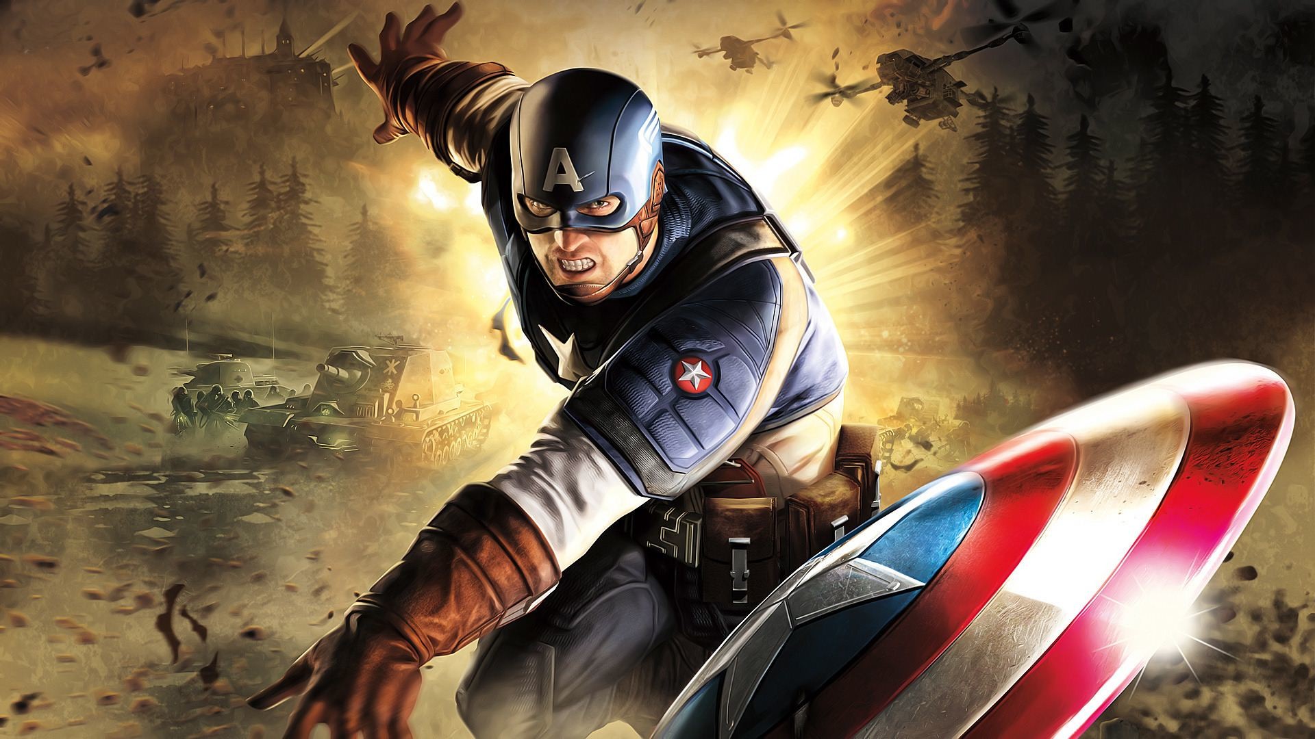 capitan america wallpaper,action adventure game,captain america,fictional character,superhero,cg artwork