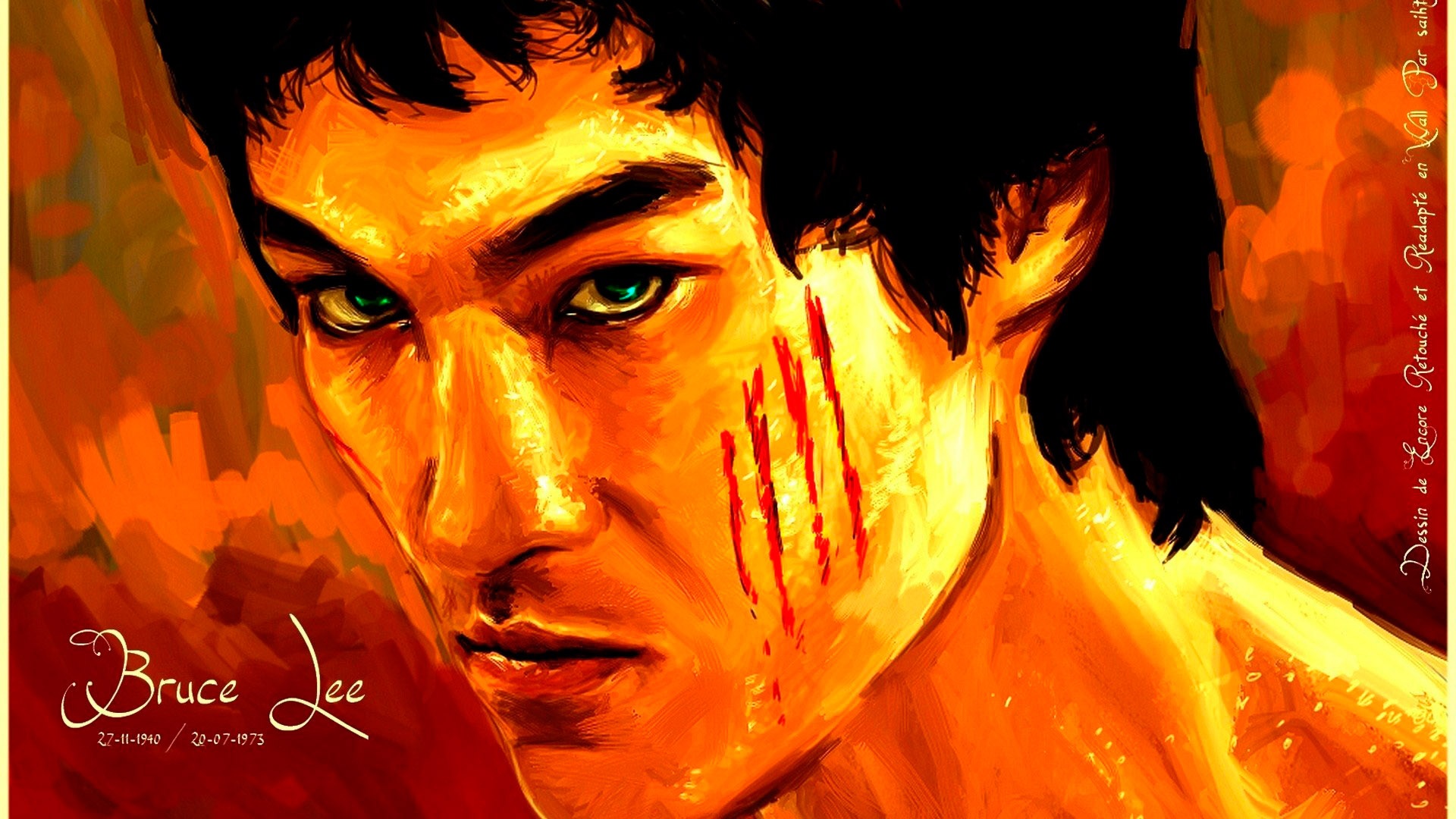 bruce lee hd wallpaper,poster,kunst,cg kunstwerk,illustration,film