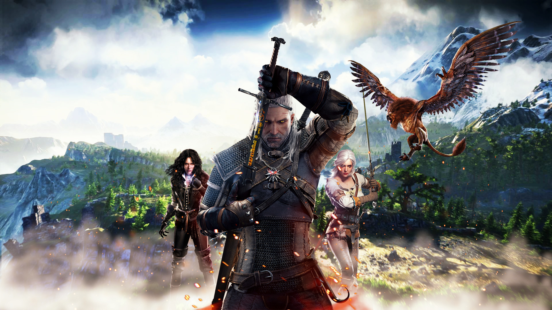 witcher wallpaper,action adventure game,pc game,games,strategy video game,screenshot