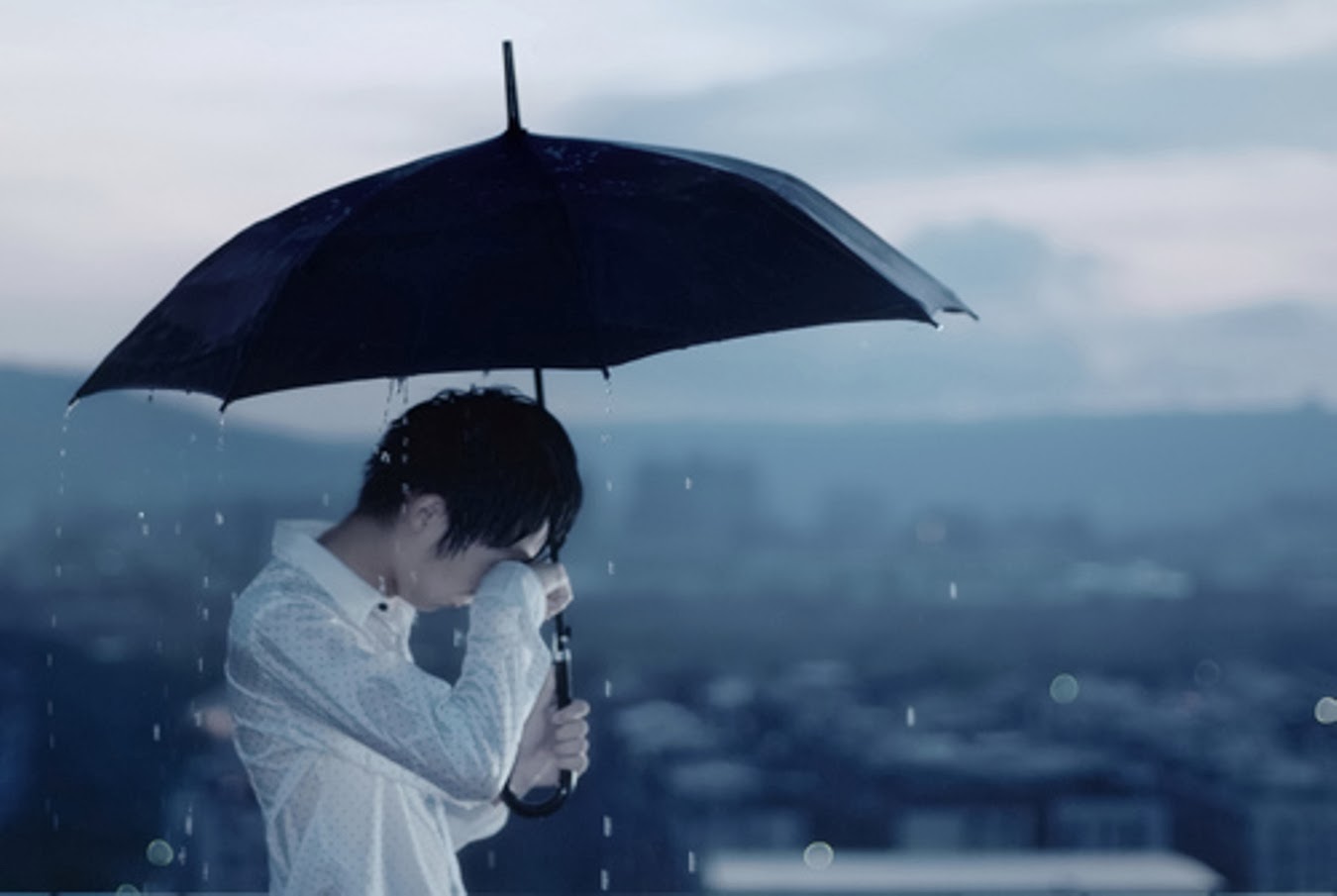 バッシュ壁紙,傘,空,雨,雲,写真撮影