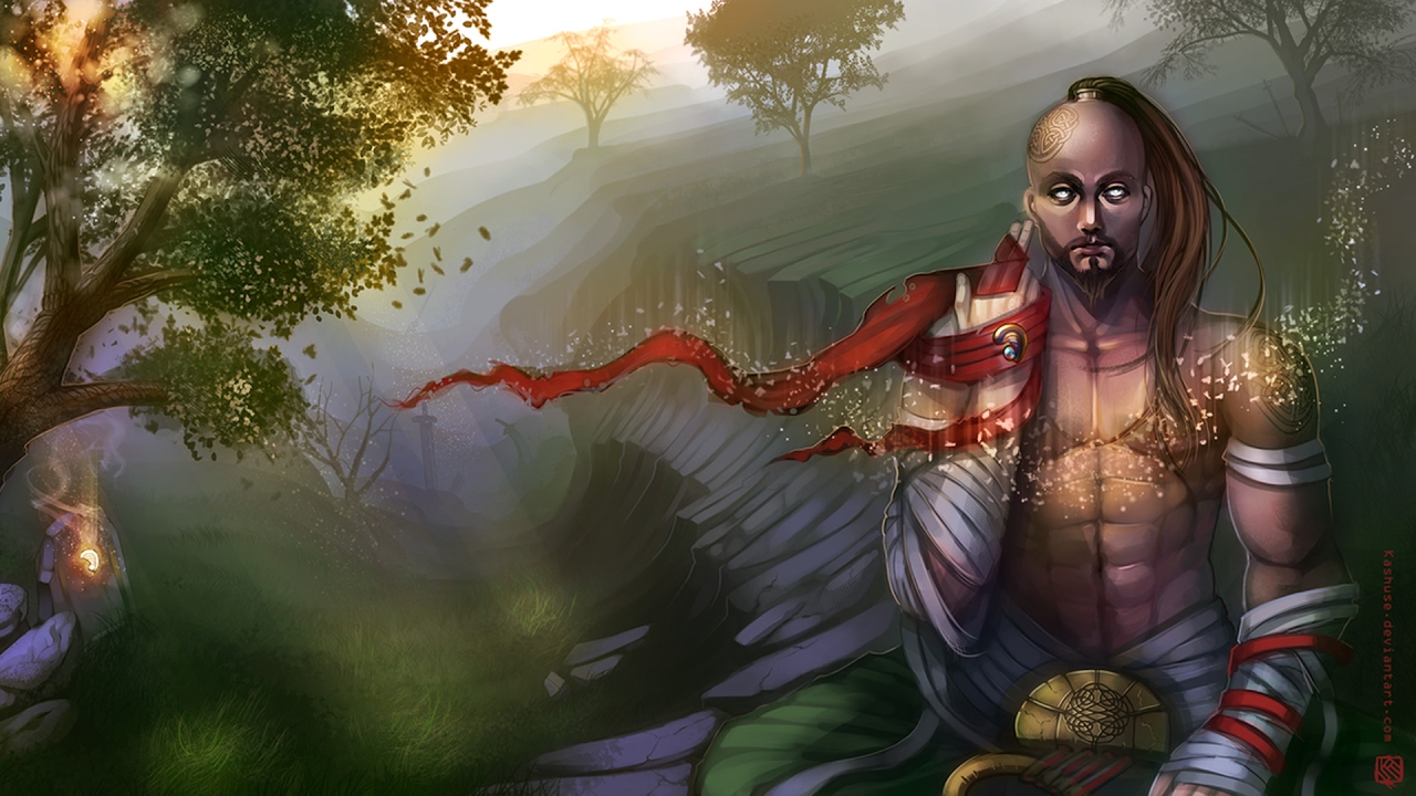 fond d'écran lee sin,oeuvre de cg,illustration,art,mythologie,personnage fictif