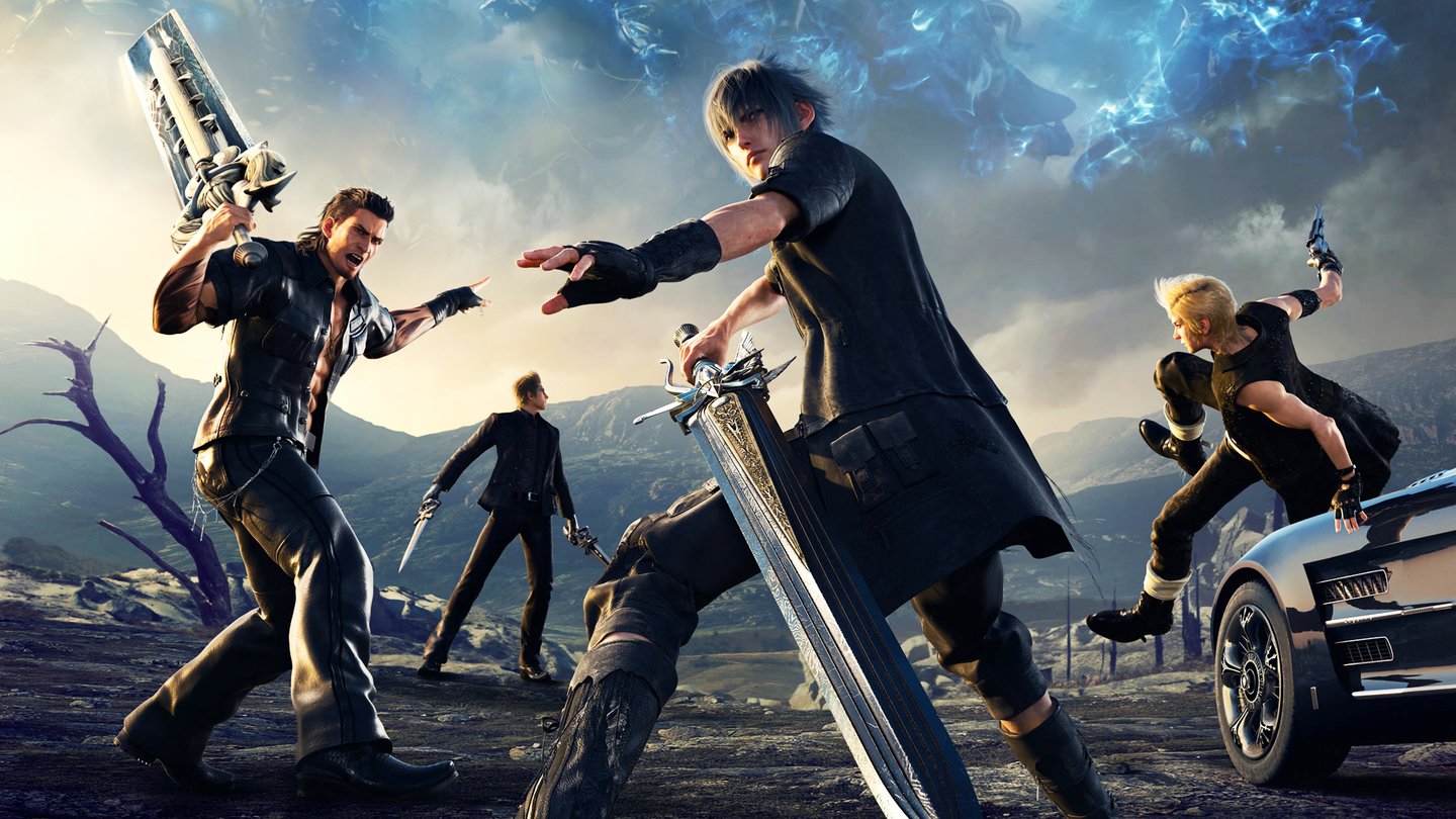 final fantasy 15 wallpaper,action adventure game,movie,action film,duel,fictional character