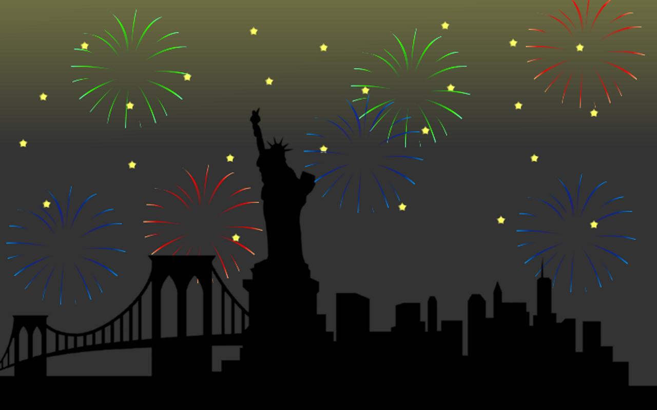 nuovo live wallpaper,cielo,fuochi d'artificio,città,orizzonte,silhouette