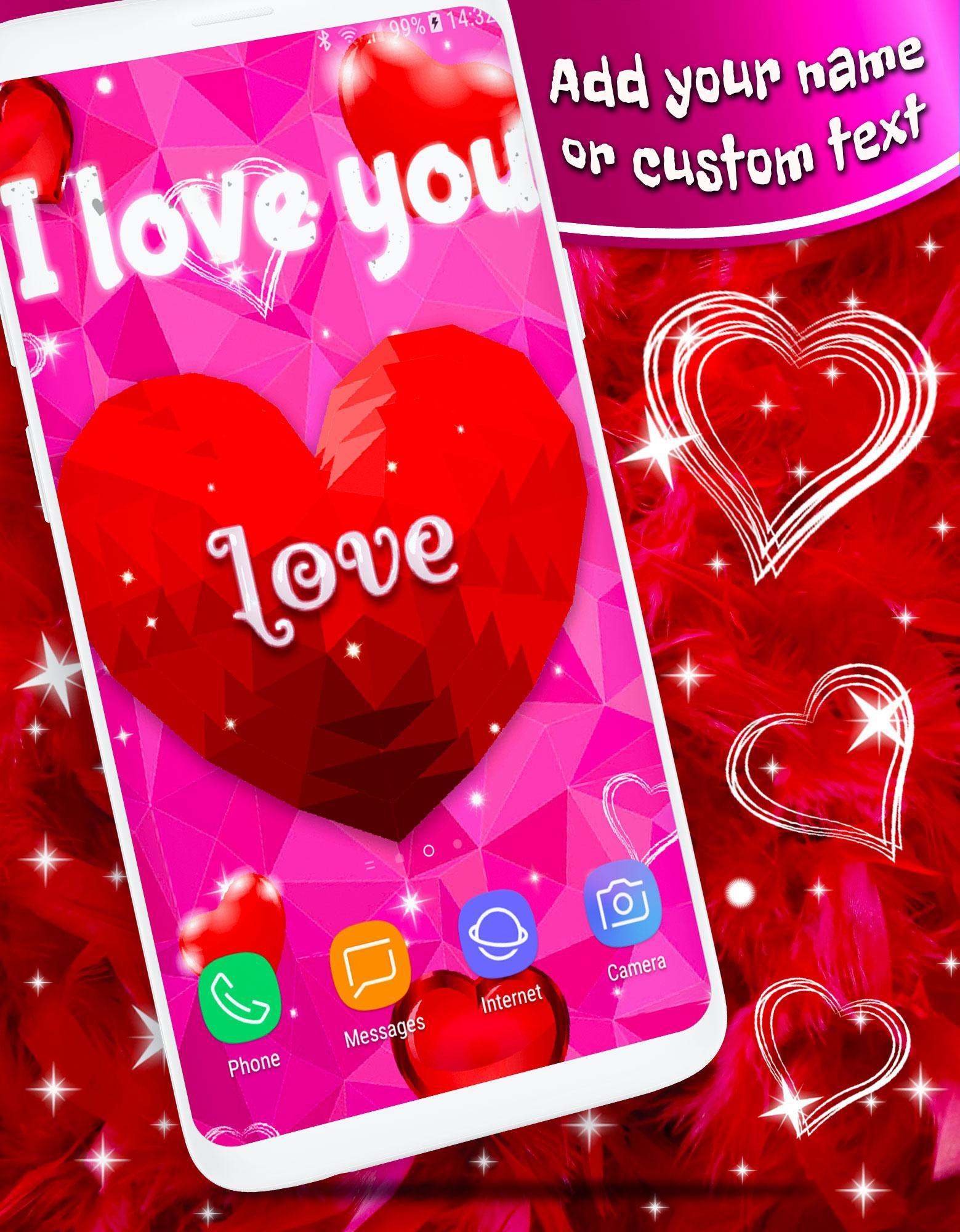 live wallpaper hd téléchargement gratuit pour mobile,cœur,rose,amour,la saint valentin,police de caractère