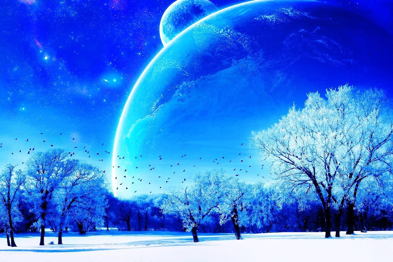 3d wallpaper für handys für touchscreen kostenloser download,himmel,natur,blau,winter,natürliche landschaft