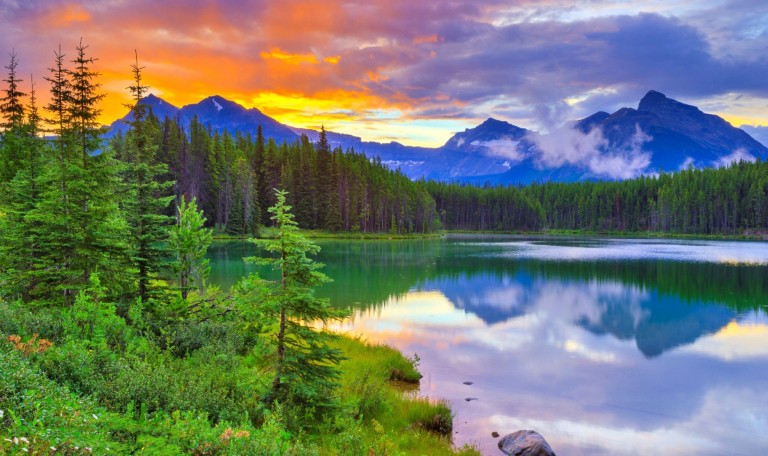 fondos de escritorio de windows,paisaje natural,naturaleza,reflexión,montaña,cielo