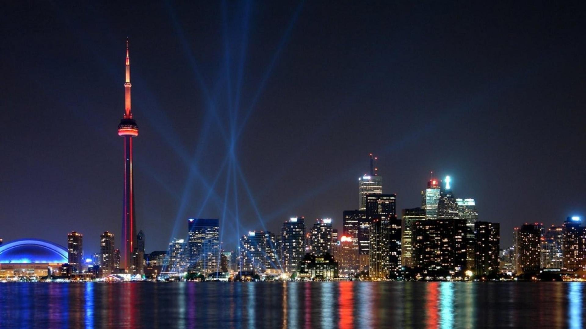 toronto fondo de pantalla,paisaje urbano,ciudad,área metropolitana,horizonte,noche