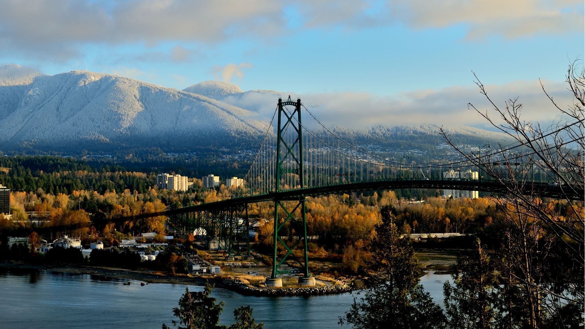 vancouver wallpaper,ponte,natura,cielo,ponte sospeso,acqua