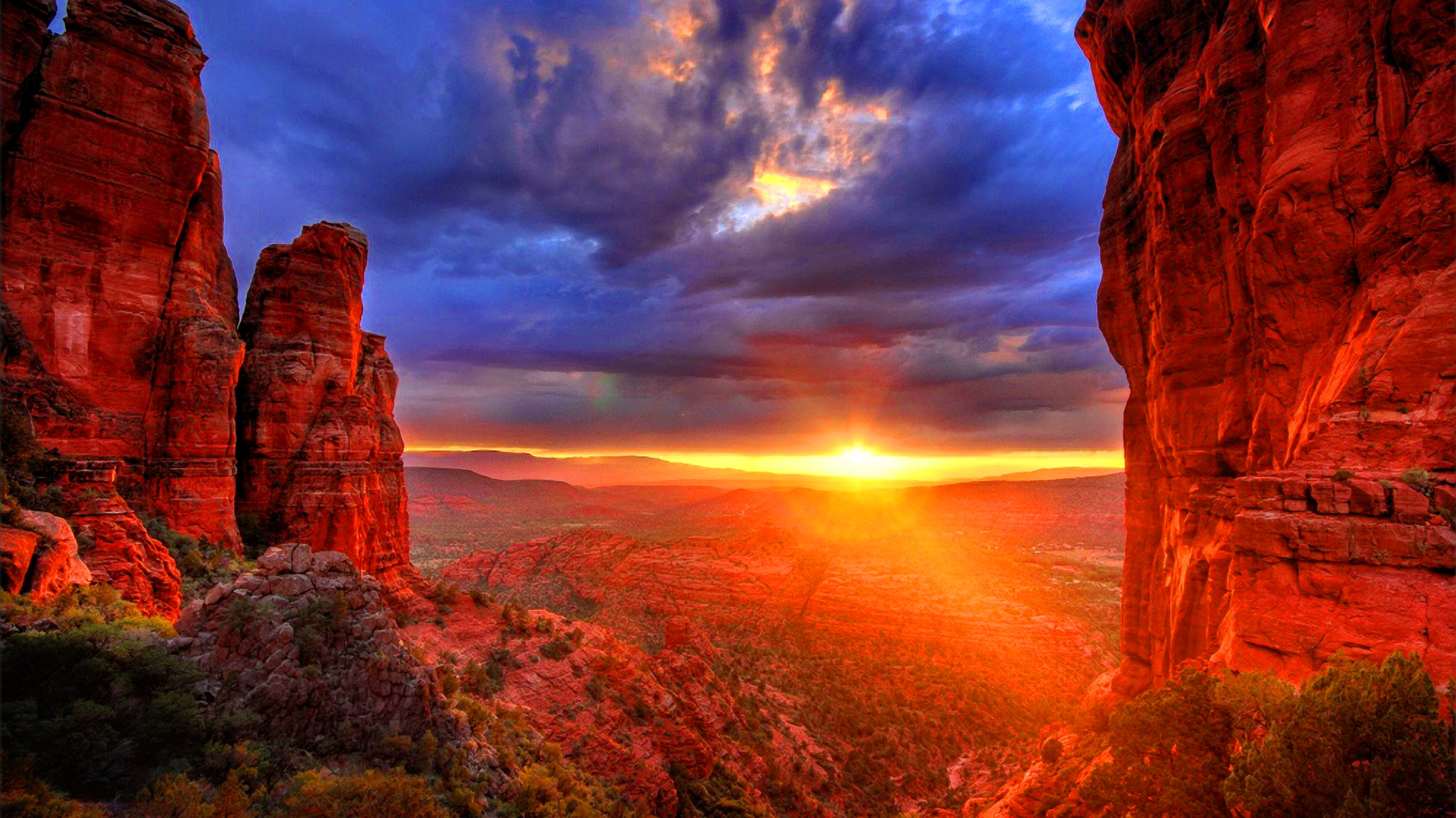 arizona wallpaper,natural landscape,sky,nature,rock,landmark