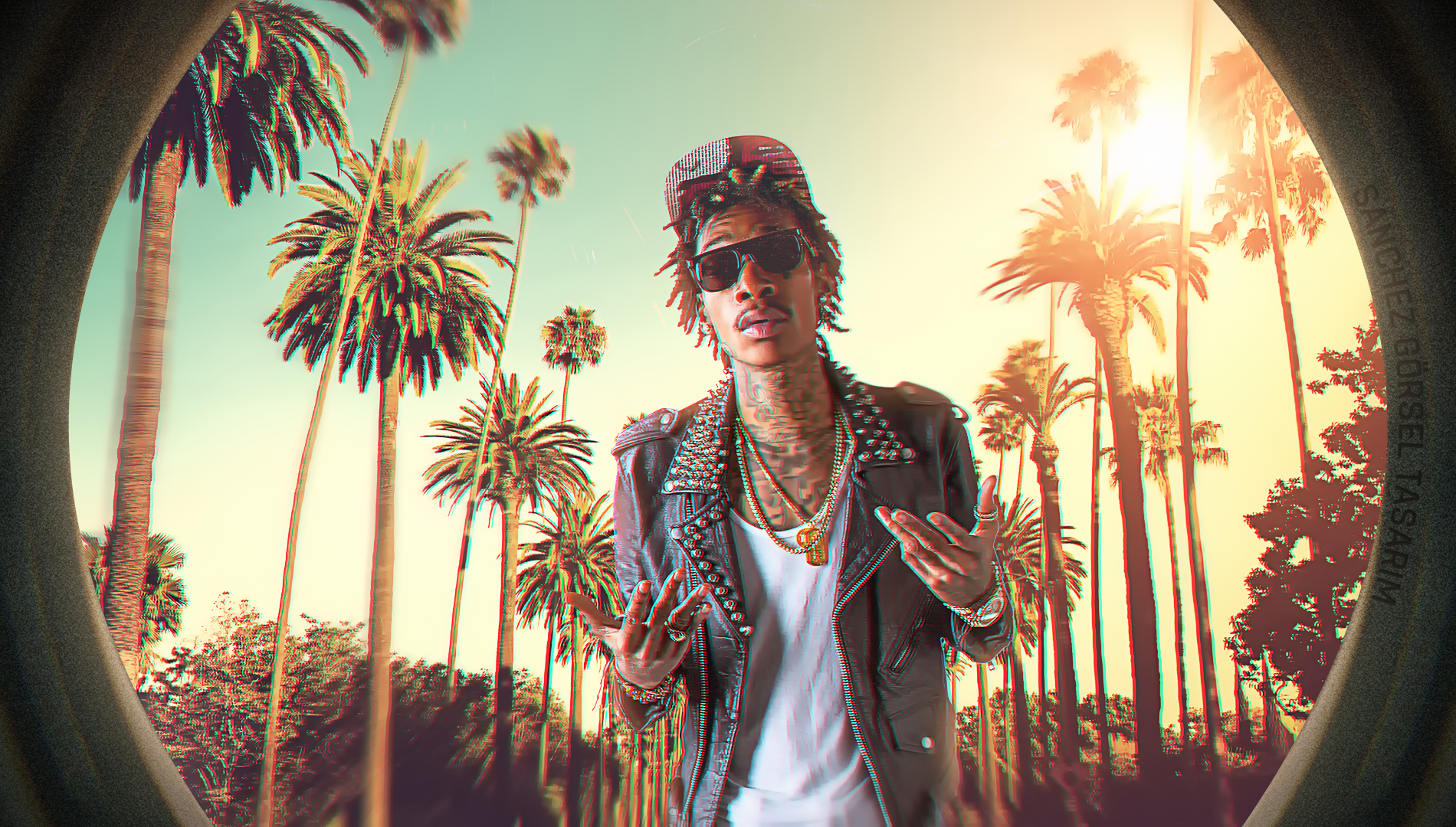 wiz khalifa wallpaper,tree,eyewear,light,sunlight,photography