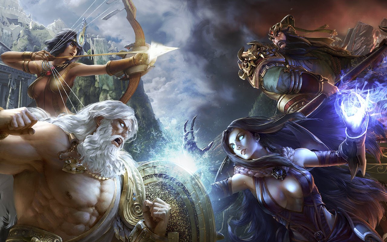 smite wallpaper,action adventure game,cg artwork,mythology,strategy video game,pc game