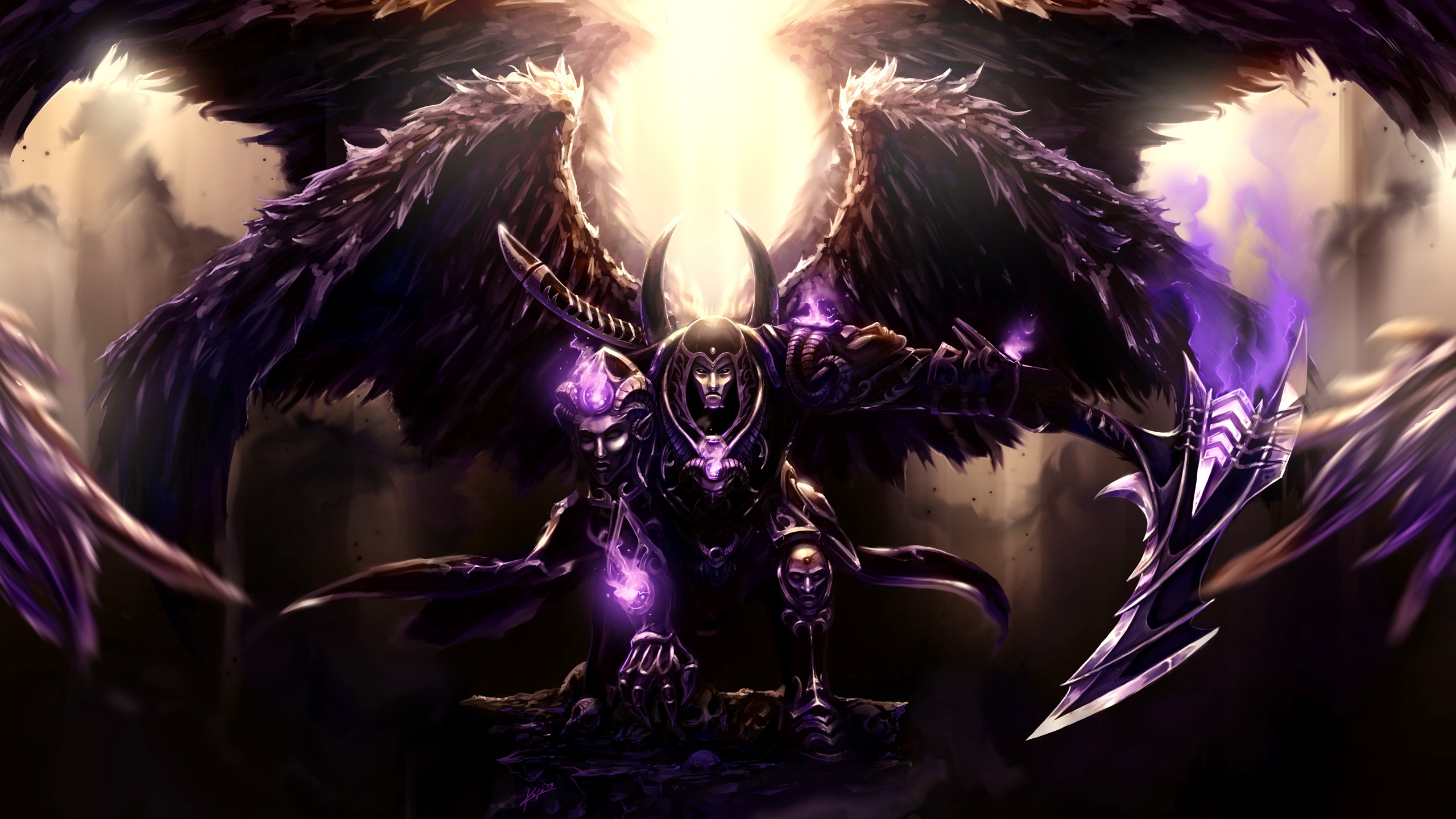 smite wallpaper,purple,demon,cg artwork,violet,fictional character