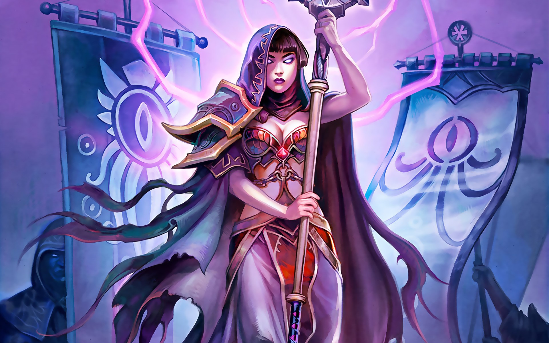 hearthstone wallpaper,cg artwork,purple,violet,fictional character,art