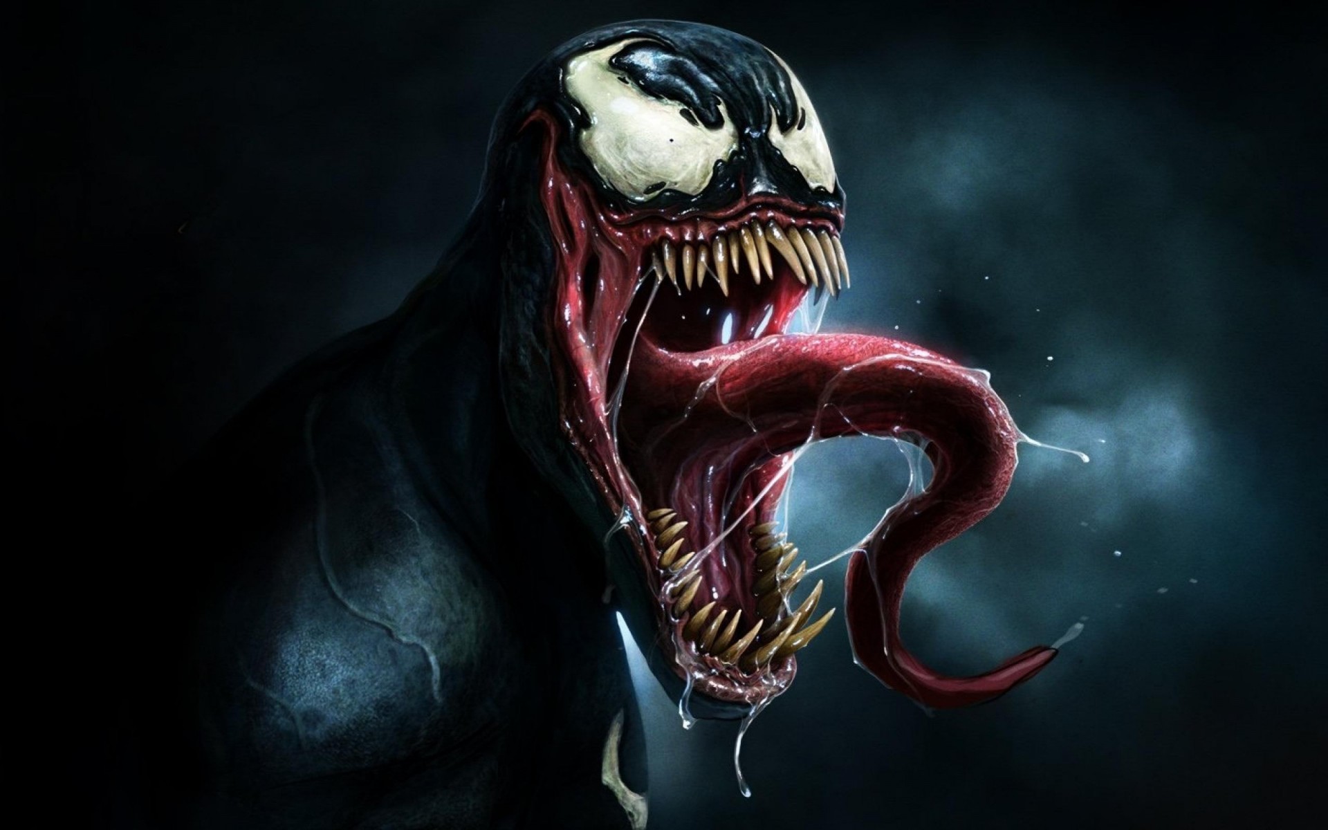 venom wallpaper,supervillain,fictional character,tooth,jaw,mouth