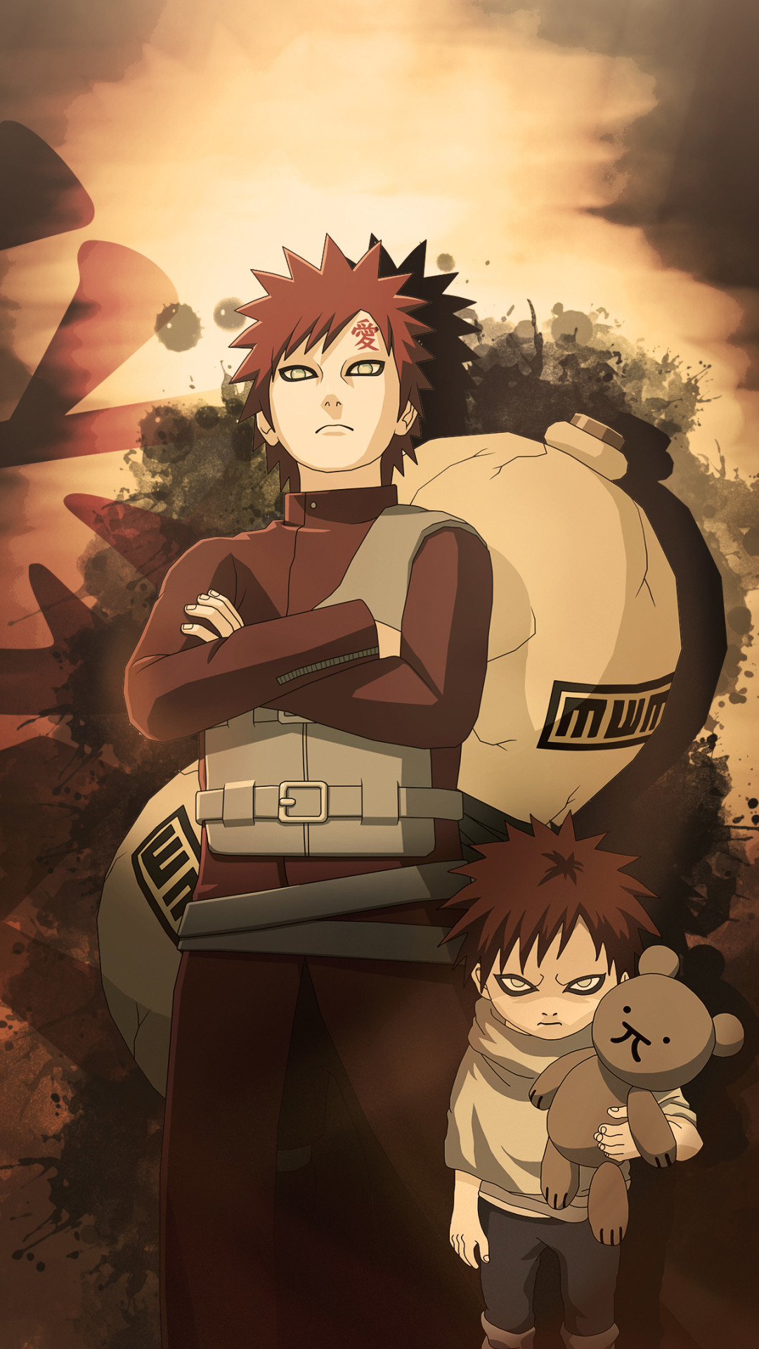 fondo de pantalla de gaara,anime,dibujos animados,naruto,dibujos animados,obra de arte