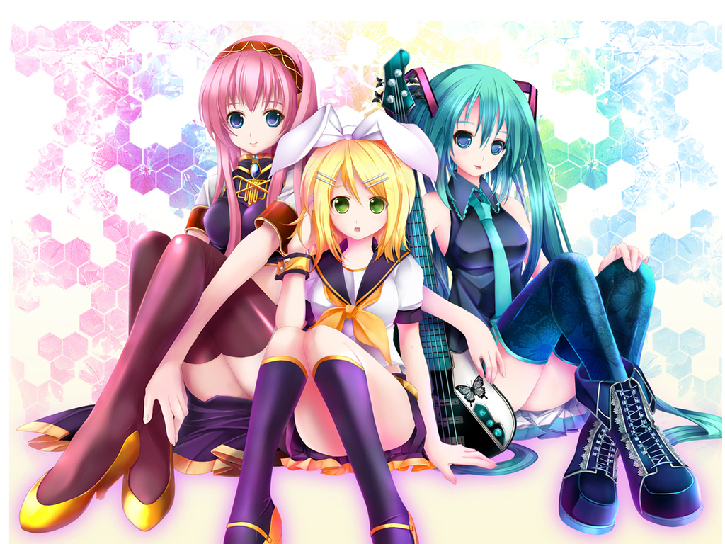 vocaloid wallpaper,anime,cartoon,cg artwork,hime cut,long hair