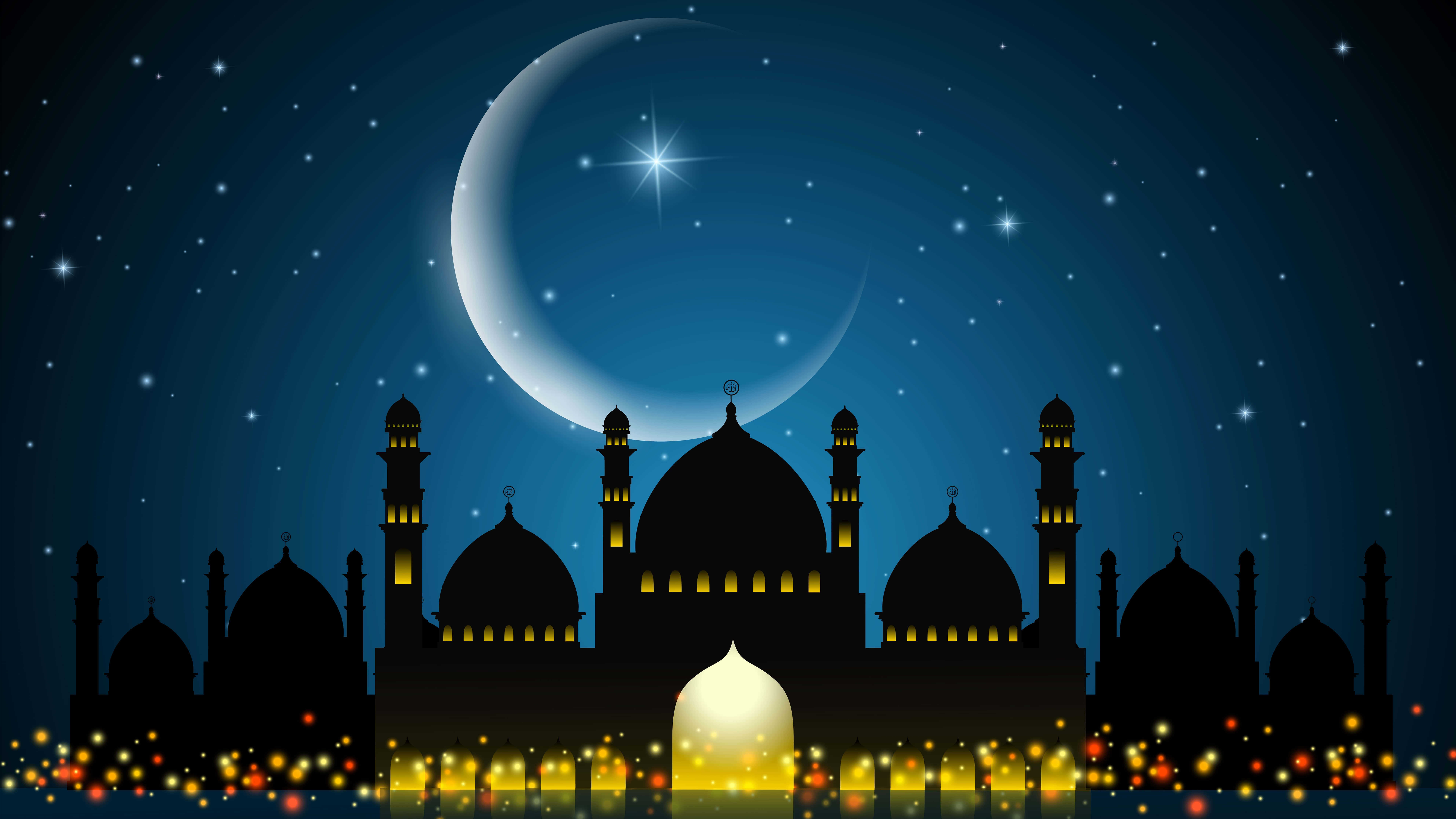 ramzan tapete,himmel,moschee,licht,nacht,mitternacht